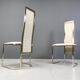 Chaises de salle à manger vintage en laiton par Belgo chrom, années 1970 - lot de 8