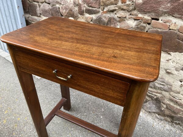 Guéridon selette console vintage louis philippe noyer 1950