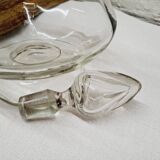 Chiseled glass decanter