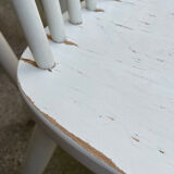 Series of 4 vintage solid wood chairs Scandinavian style