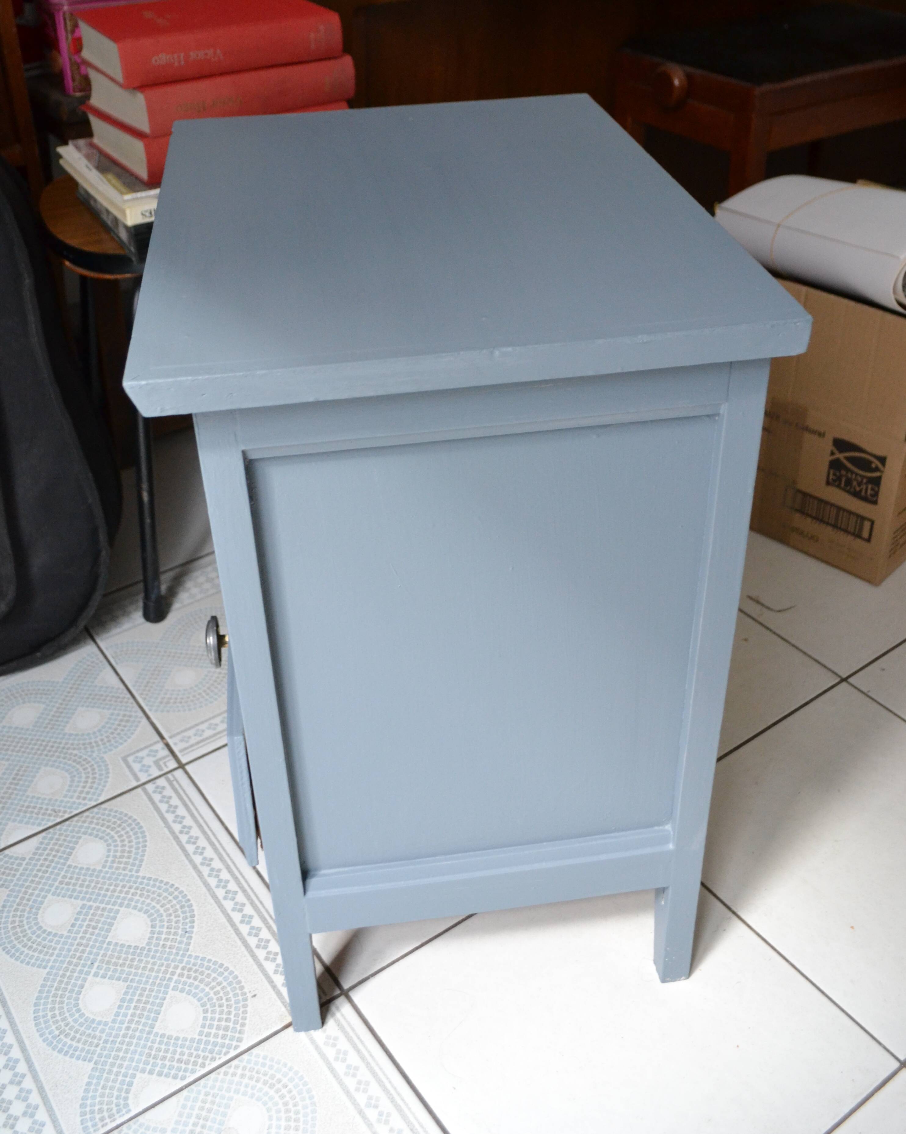 Vintage grey bedside