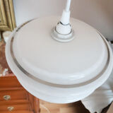 White clichy glass hanging lamp