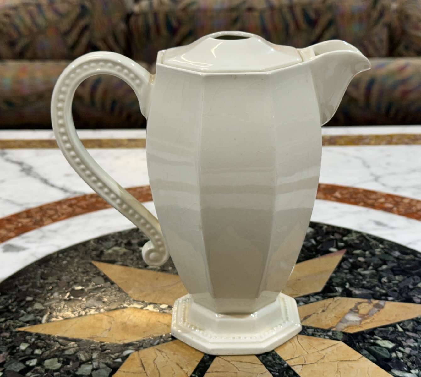 Octagonal jug Creil and Montereau model Pearls - 19th century