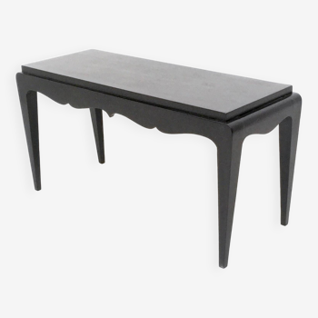 Banc Vintage en Chêne Durmast Laqué Noir, Italie