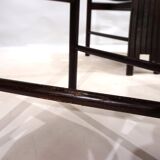 Set of 3 Allmilmö brutalist dining chairs oak, 1980