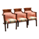 Three vintage cinema or theatre armchairs