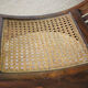 Chaise curule en bois et cannage