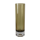 Smoked roll vase Roland Posch for Gral Glas