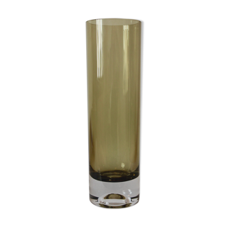 Smoked roll vase Roland Posch for Gral Glas