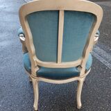 Louis XV duck blue armchair