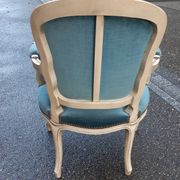 Louis XV duck blue armchair