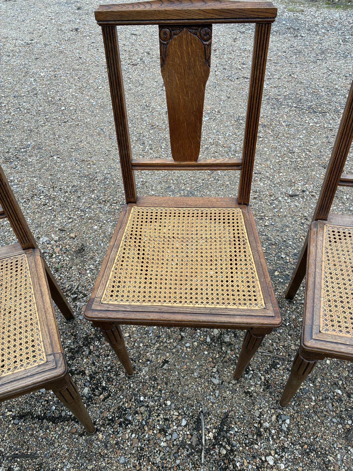Chaises en cannage année 30-40