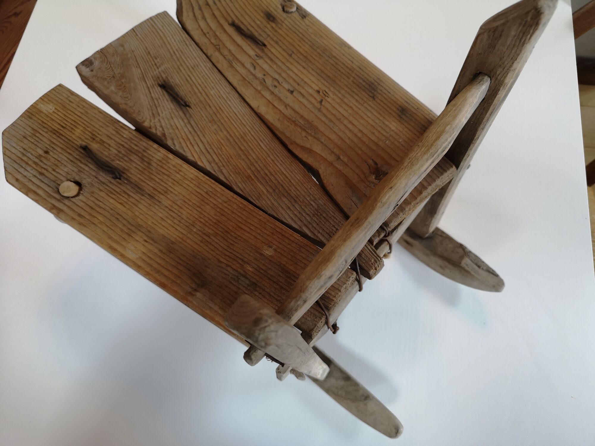 Sleigh child folk art Alps early XX th
