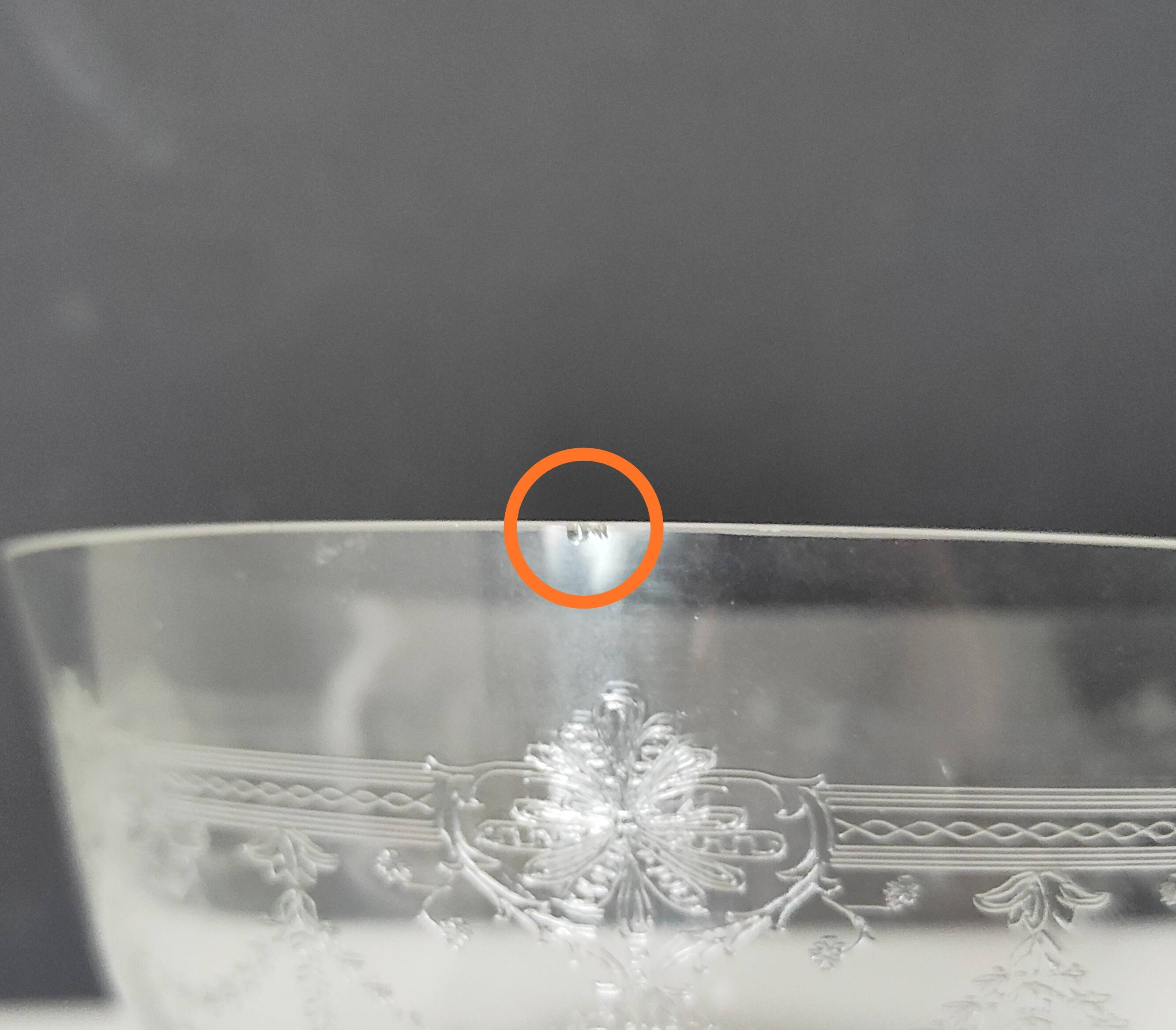 Bohemian crystal stemmed bowl