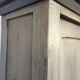 Old wooden cupboard massive sliding doors