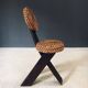 Mediterranean Tripod Side Chairs by Audoux Minet, France, 1950s, Set of 2