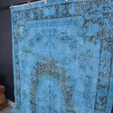 Blue Vintage Anatolian Floral Rug sku 2350