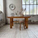 Farmhouse table, mountain furniture from the 50s