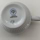 Service of 11 Coffee Cups and Saucers - 70s Design - White and Blue Porcelain