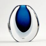 Vase en verre Sommerso scandinave du milieu du siècle par Vicke Lindstrand pour Kosta, Suède, années 1960