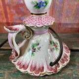 Pink porcelain bedside lamp