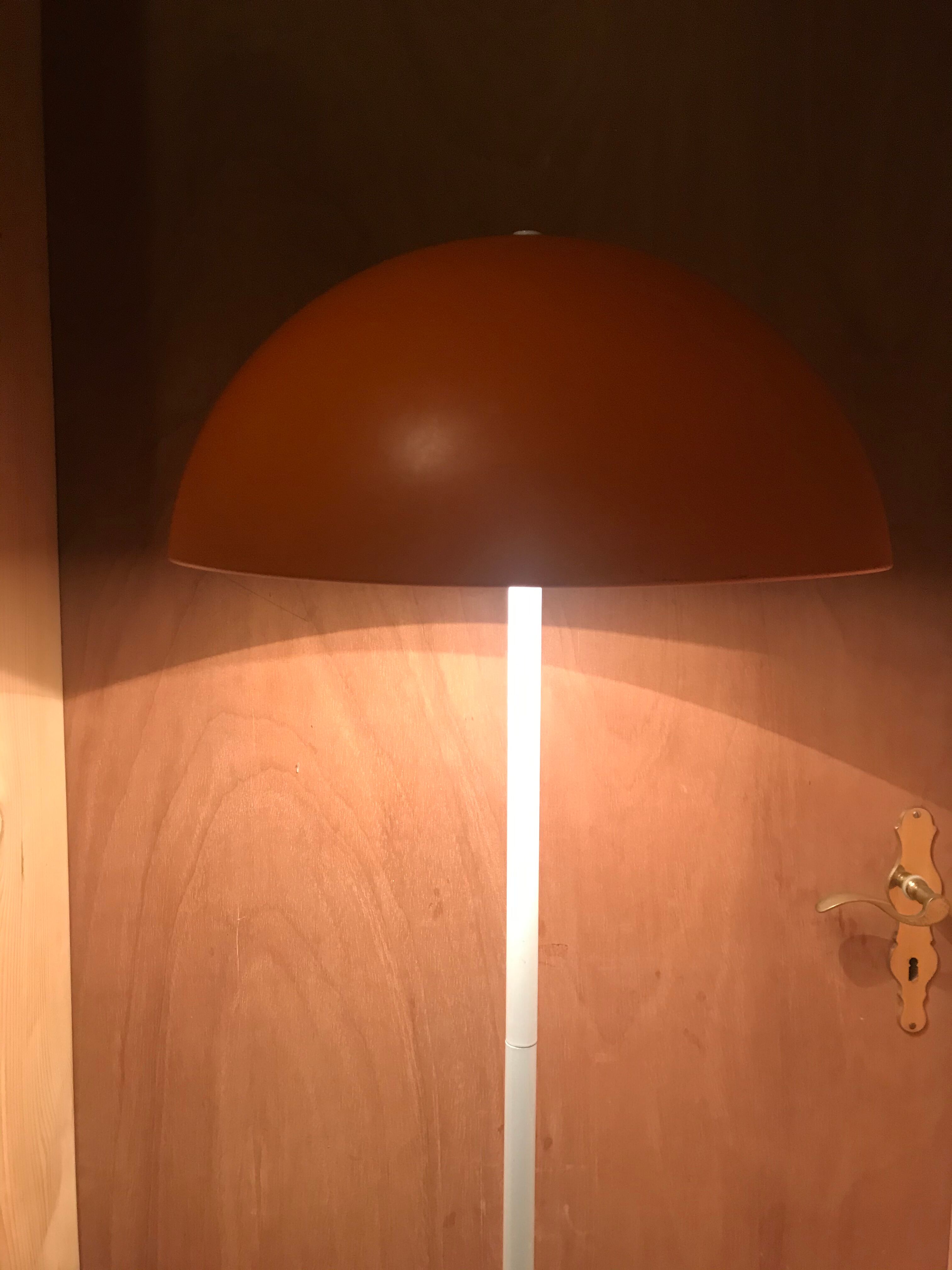 Vintage 70s orange and white lamp