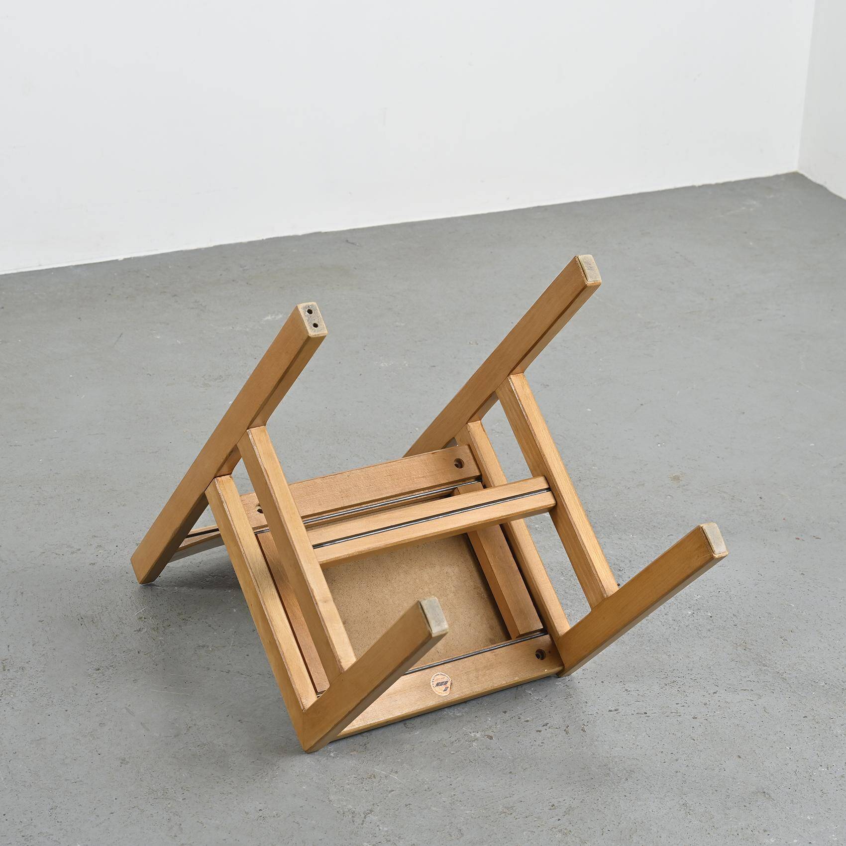 Chaise en Acajou Blond par André Sornay, circa 1960
