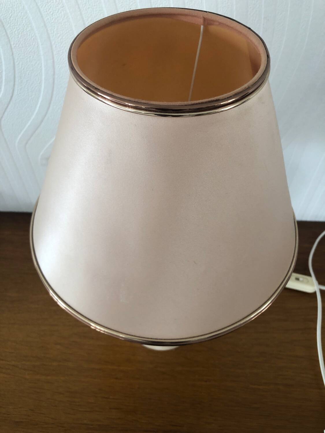Vintage marble foot bedside lamp