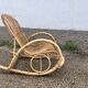 Rocking chair rotin 1960 bambou