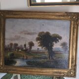 Tableau de paysage XIXe