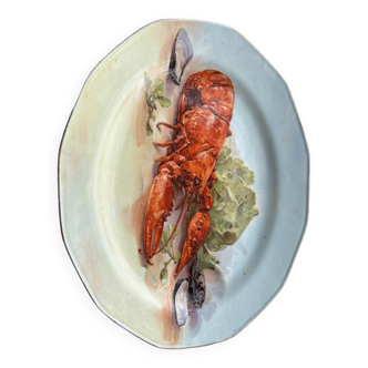 Plat décor homard haviland