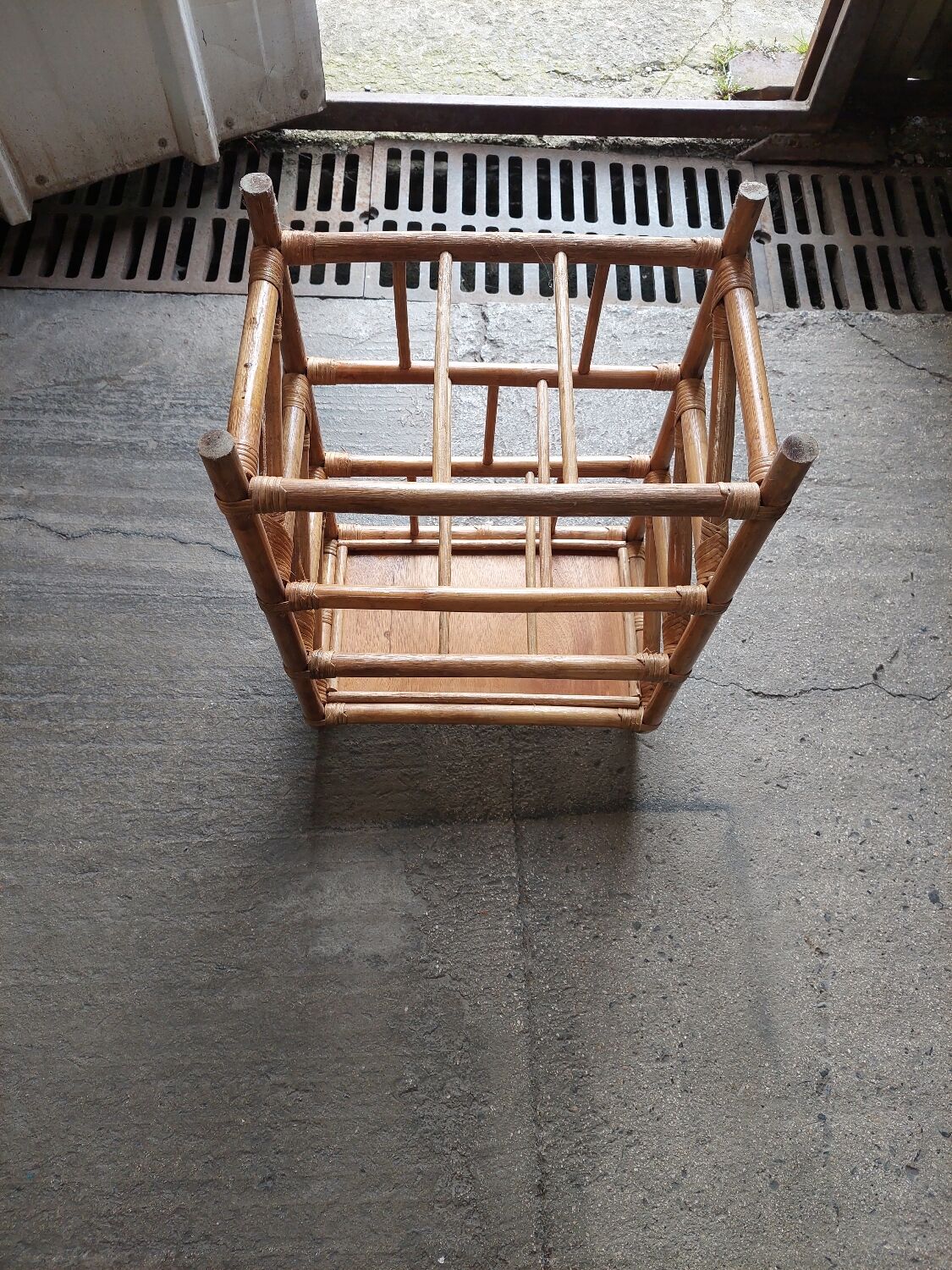 rattan bedside table