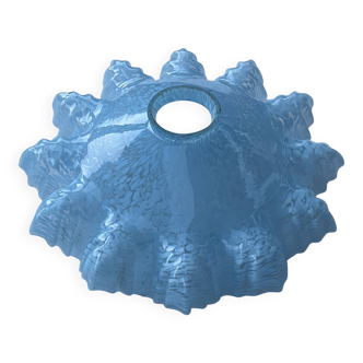 Corolla lampshade in Clichy blue glass