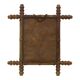 Antique Wooden Faux Bamboo Chinoiserie Mirror 44x39cm