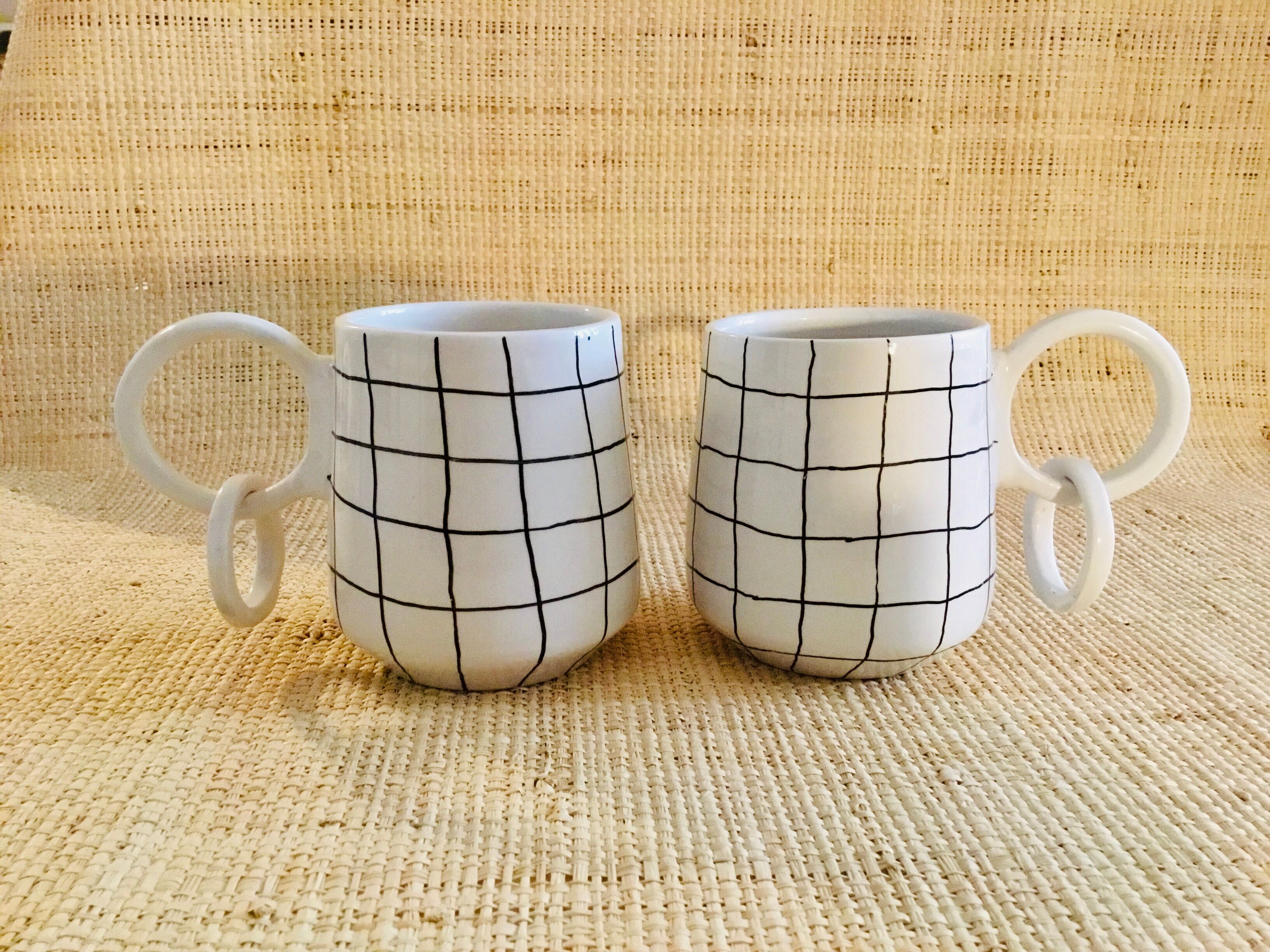 Set of 2 handmade handmade cups