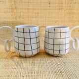 Set of 2 handmade handmade cups