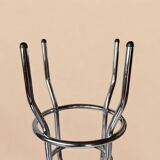 Vintage bar stool in black skai and chrome metal