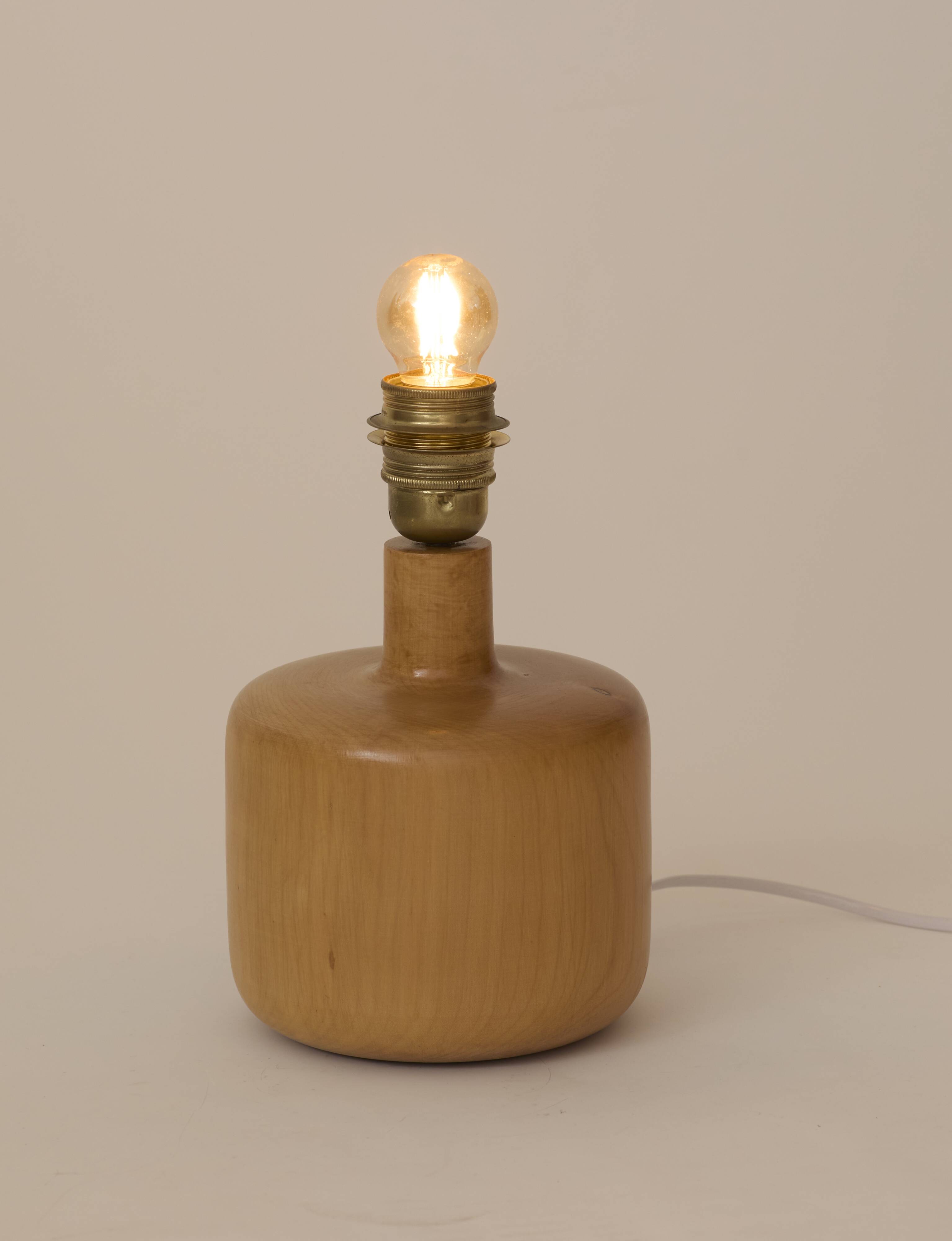 Solid wood lamp #02 by Charlotte Perriand for Les Arcs vintage Circa