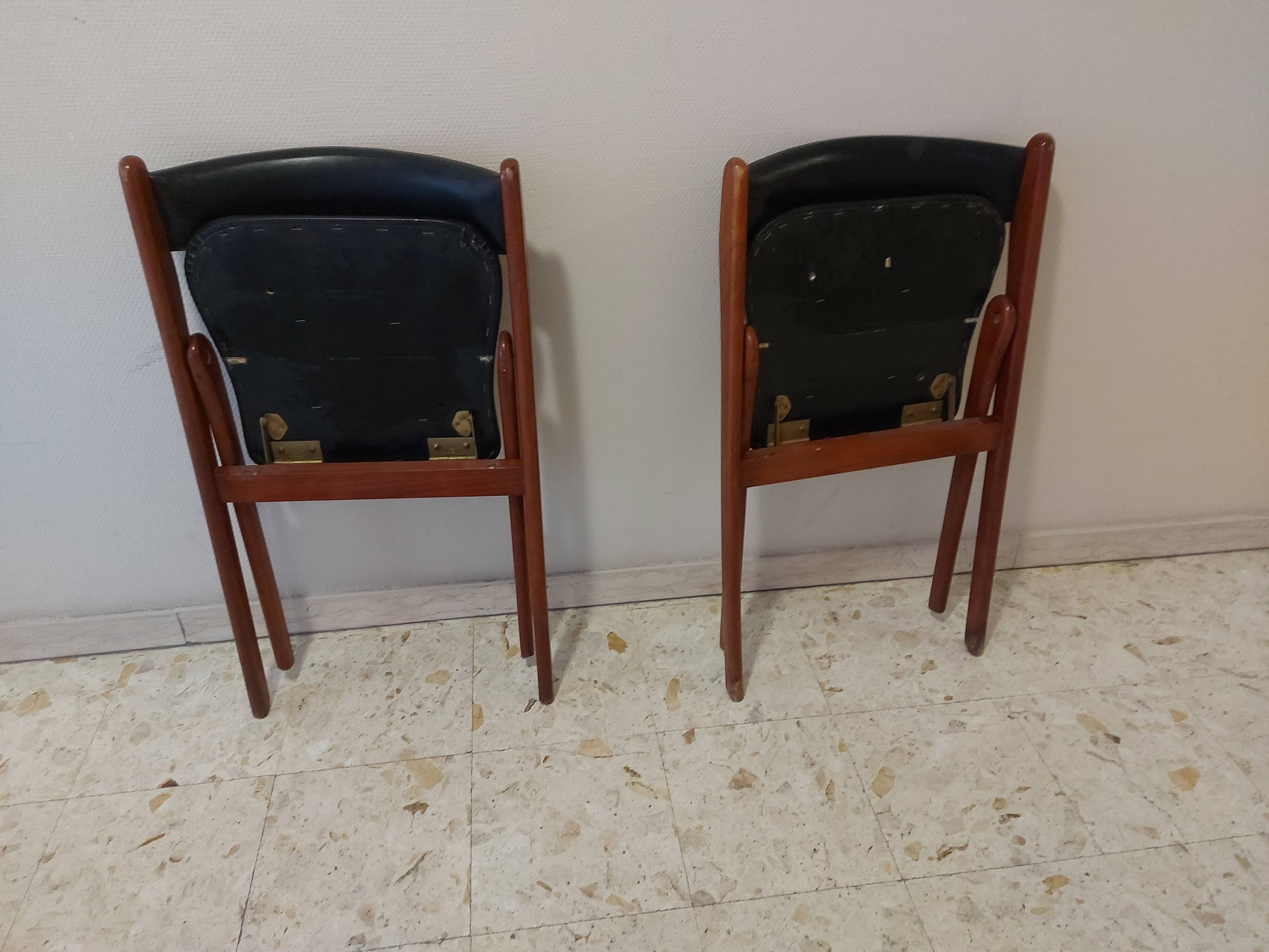 2 vintage folding chairs 50 , 60'S Norquist