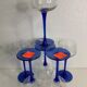Glasses on foot wine Alsace Luminarc sapphire blue