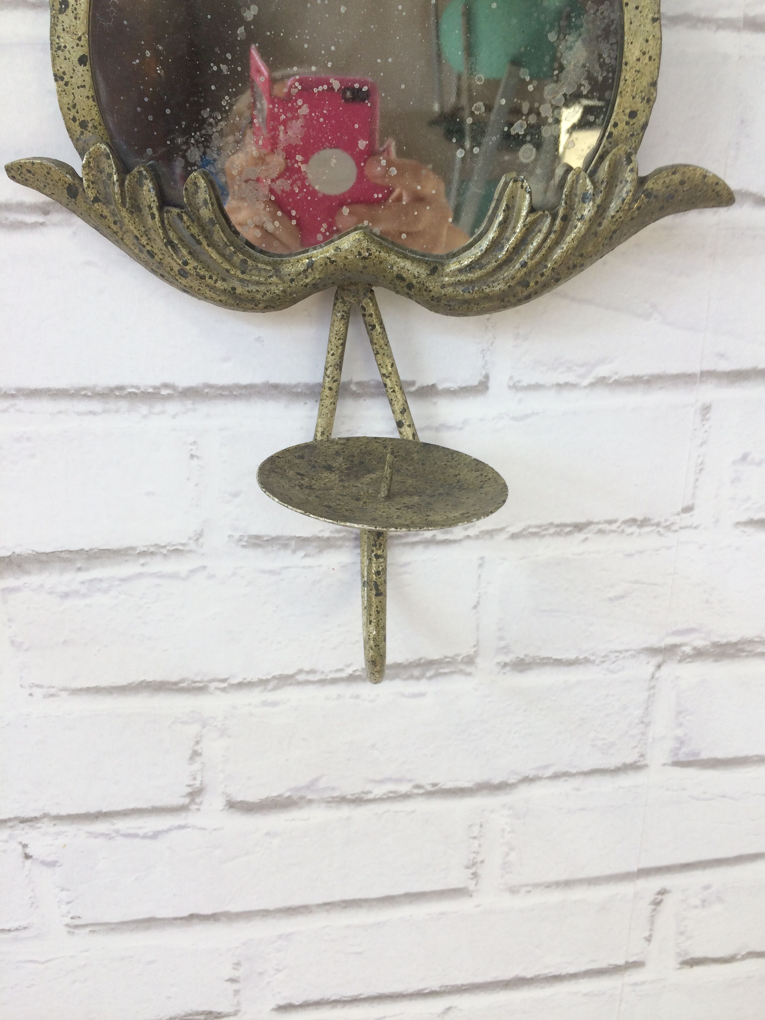 Lot de 2 miroirs avec bougeoirs