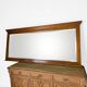 Miroir XXL biseauté en chêne, 210cm de L