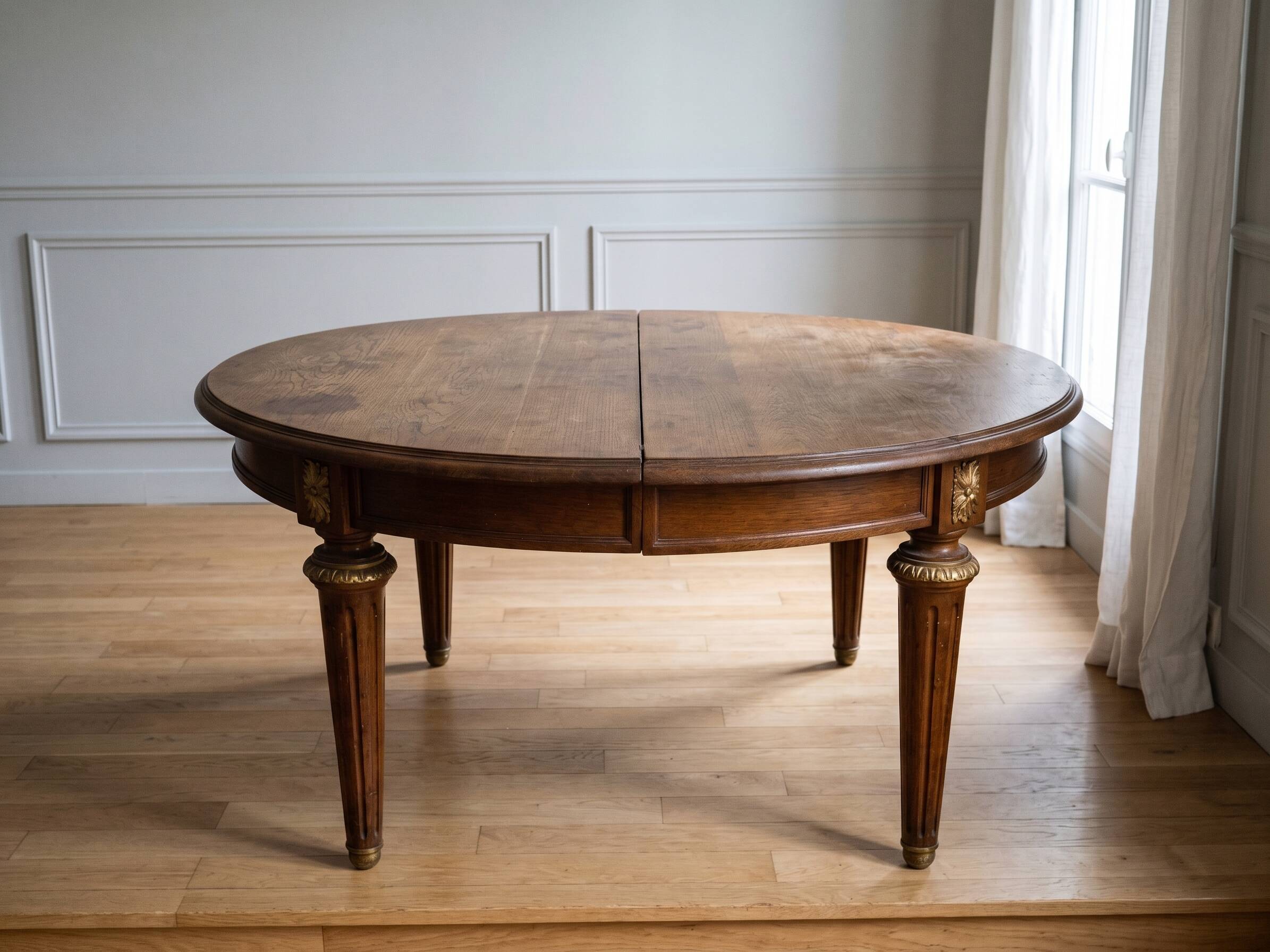 Table en Acajou avec rallonge style Louis XVI