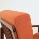 Vintage Armchair Orange Papaya Cushions, Poland, 1960
