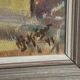 Original Swedish Oil on Panel – “Landscape with Barns” – Vintage & Framed