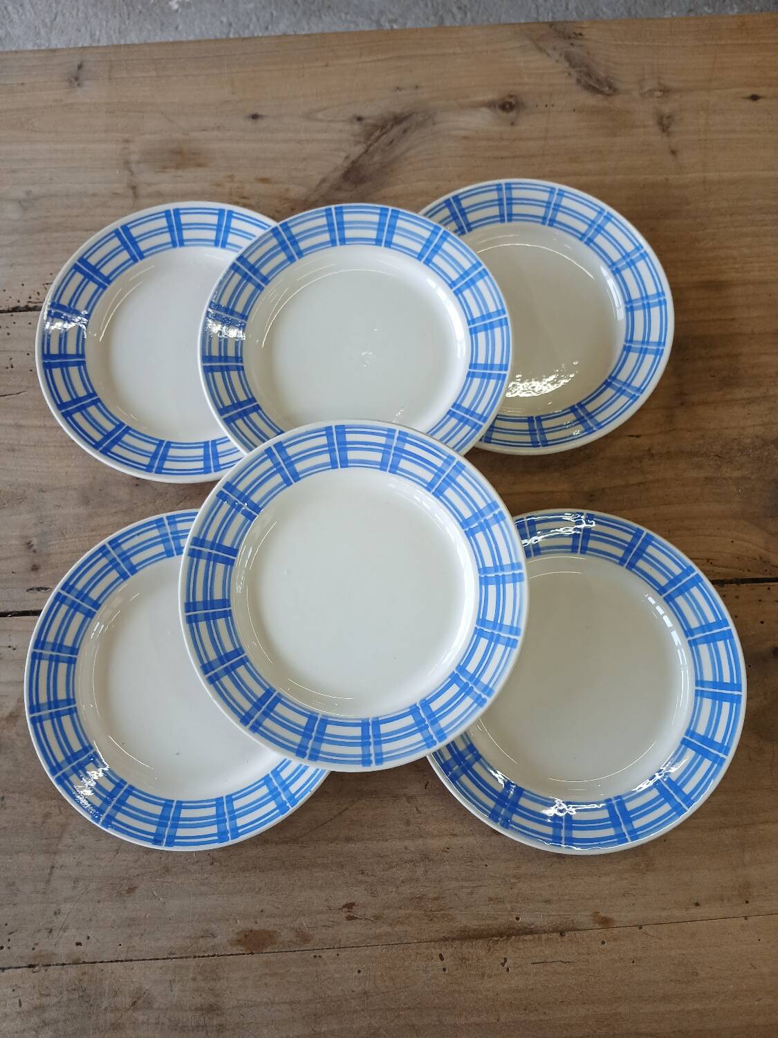 6 old Badonviller dessert plates