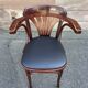 pair of armchairs restaurant curved wood vintage 80s