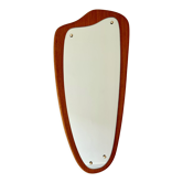 Miroir en teck mural triangulaire vintage