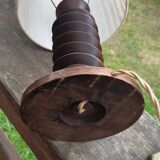 Art Deco turned wood lamp