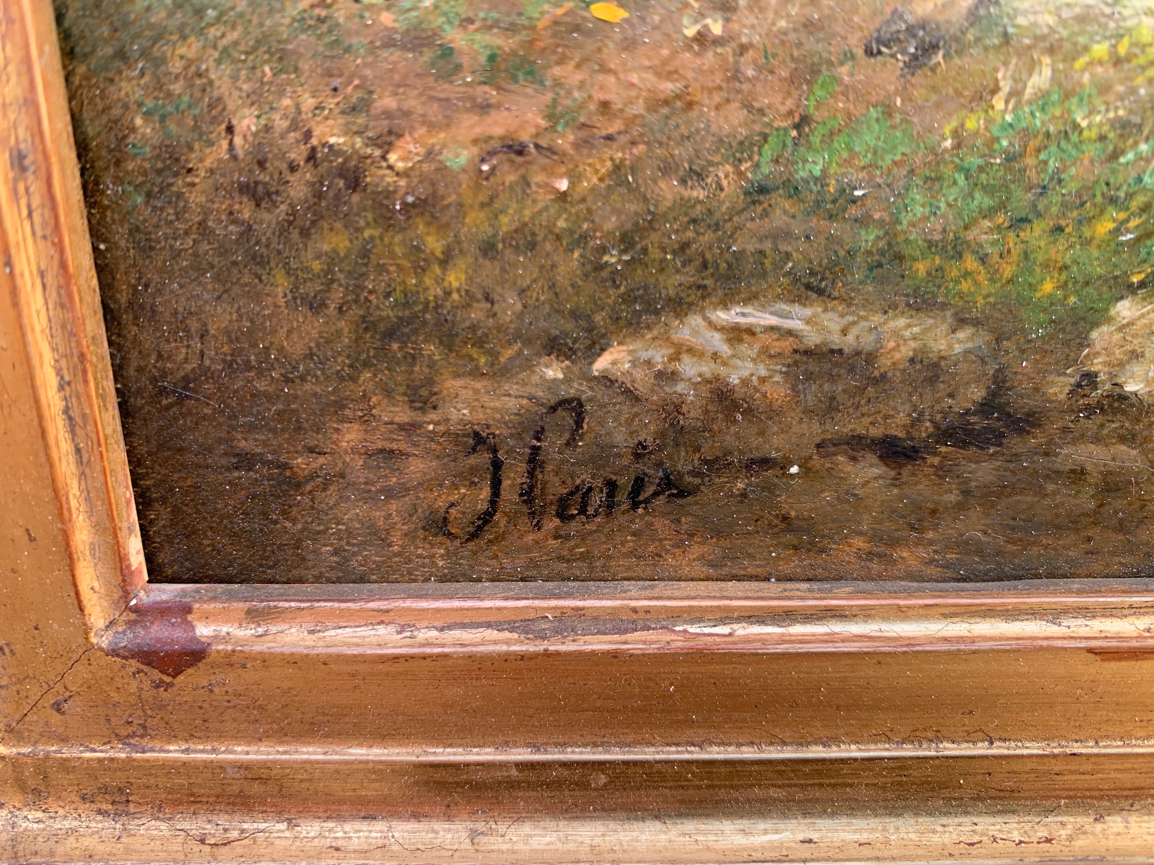 The herd. oil on canvas xixth j Paris